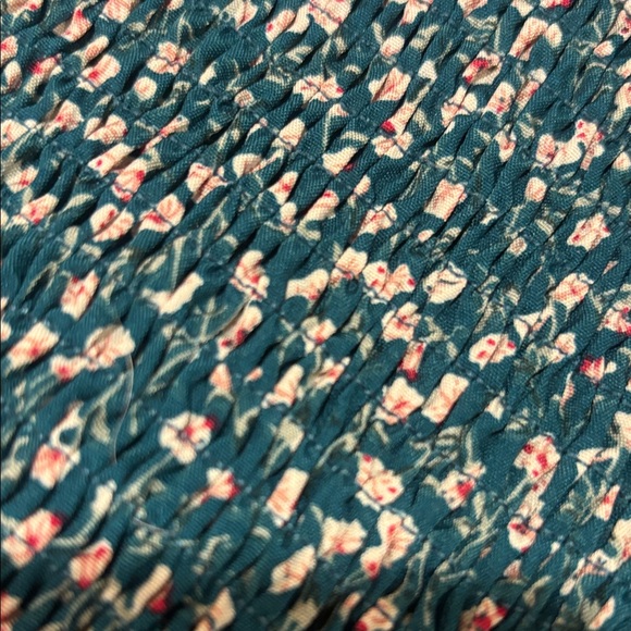 Floral Blue Off-Shoulder Top - Picture 2 of 2